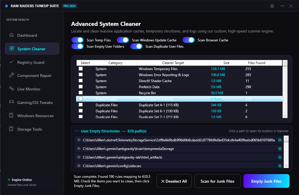 Ram Raiders TuneUp Cleaner